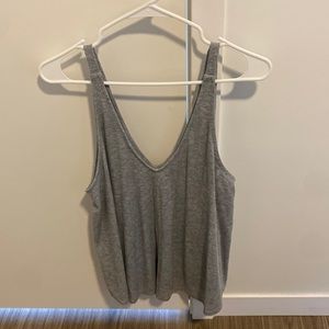 Free People tank top, size medium, heather grey color
